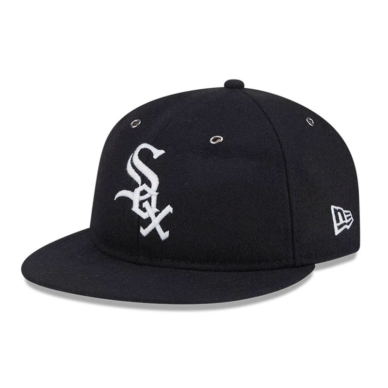 Chicago White Sox MLB Wool Black Retro Crown 59FIFTY Fitted Cap 6 7/8