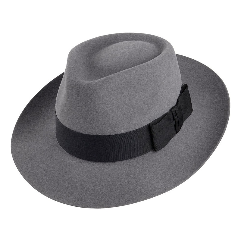 Christys Hats Casablanca Fur Felt Fedora Hat – Light Grey 55