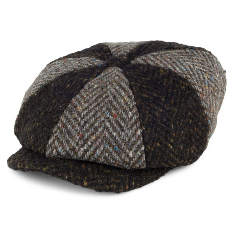 Failsworth Hats Donegal Tweed Magee Newsboy Cap – Green-Grey 55
