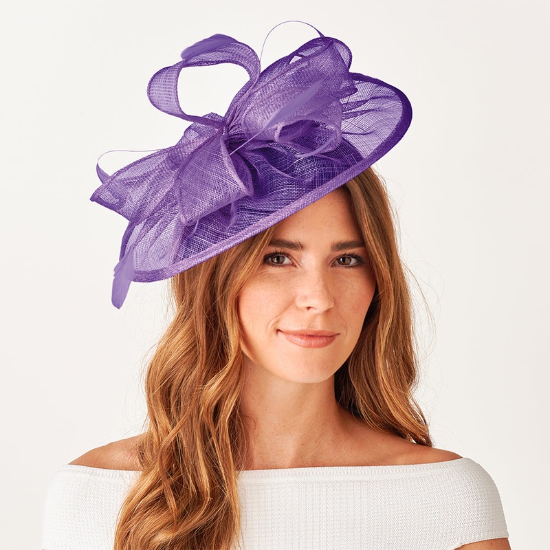 Failsworth Hats Ginny Disc Fascinator – Purple 1-Size