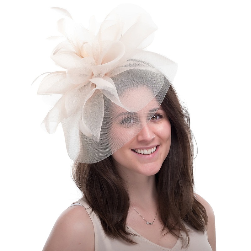 Jane Anne Designs Joanne Veil Fascinator – Nude 1-Size