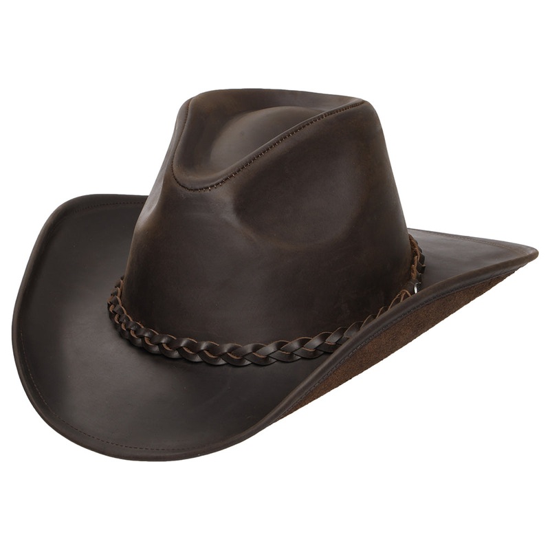Jaxon & James Buffalo Leather Cowboy Hat Chocolate Wholesale pack Prepack