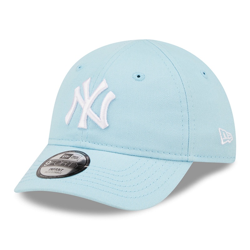 New Era Baby 9FORTY New York Yankees Baseball Cap – MLB League Essential – Light Blue-White Infant 1-Size