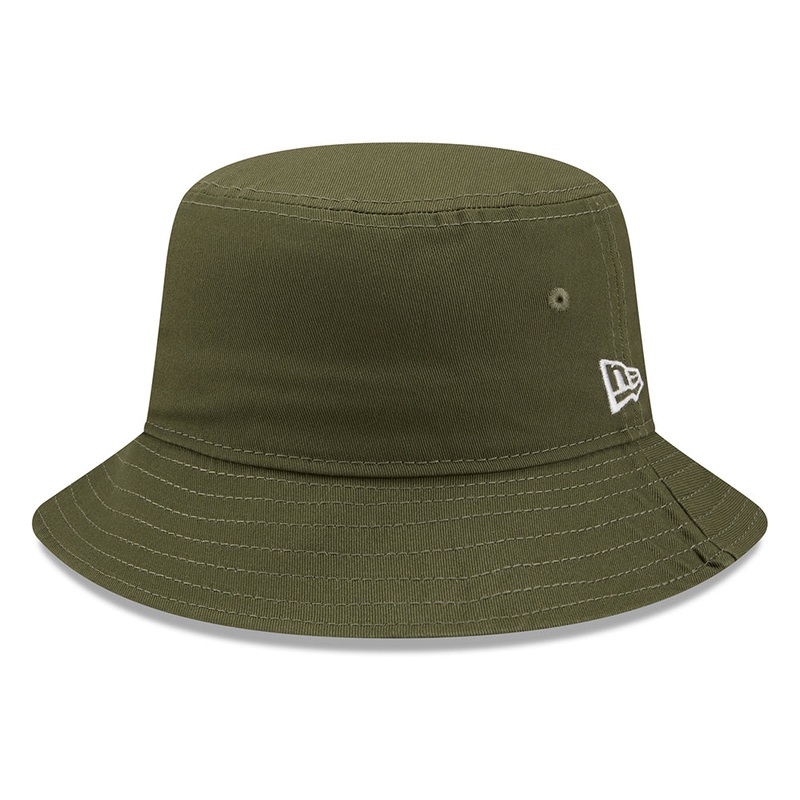 New Era Cotton Tapered Bucket Hat – NE Essential – Olive S