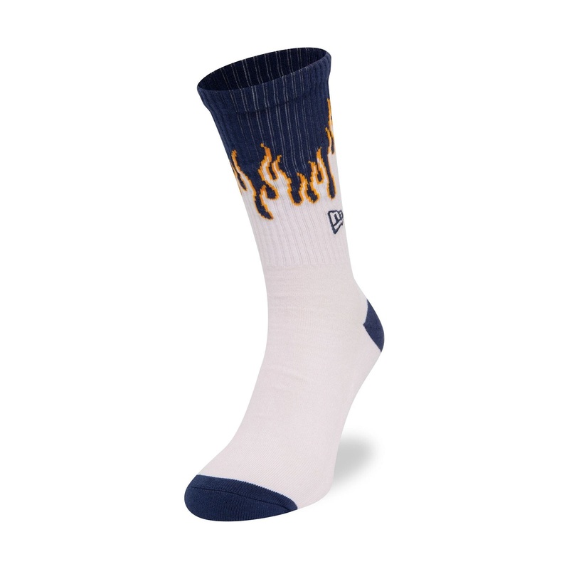 New Era Flame White Crew Socks 2-5