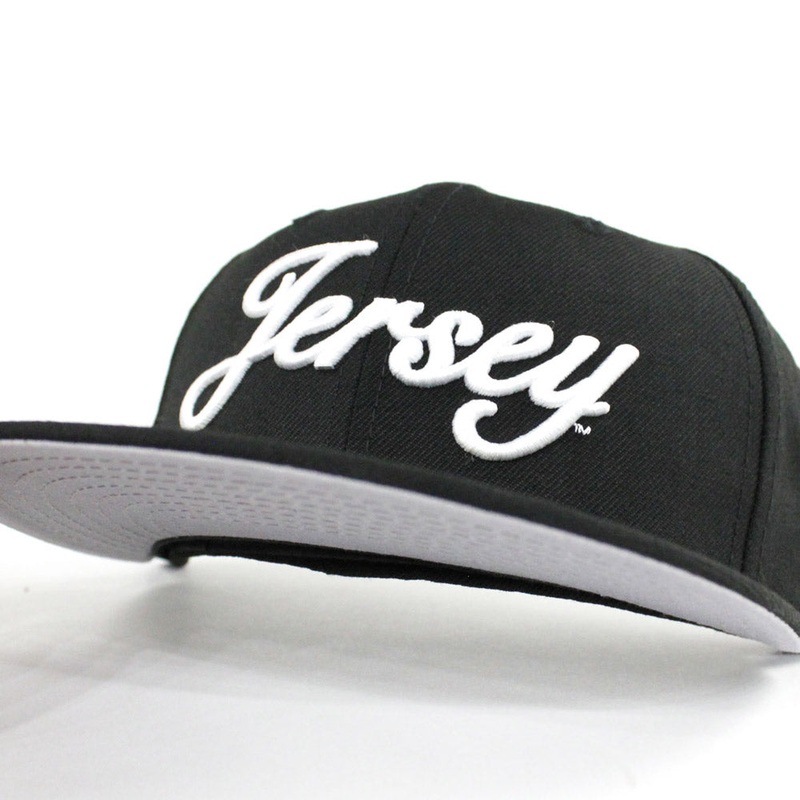 Jersey Script New Era 59Fifty Fitted Hat (Black Gray Under Brim) 7