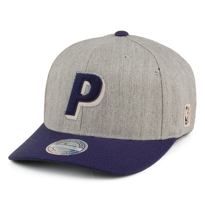 Mitchell & Ness Indiana Pacers Snapback Cap – Hometown – Grey-Navy Adjustable