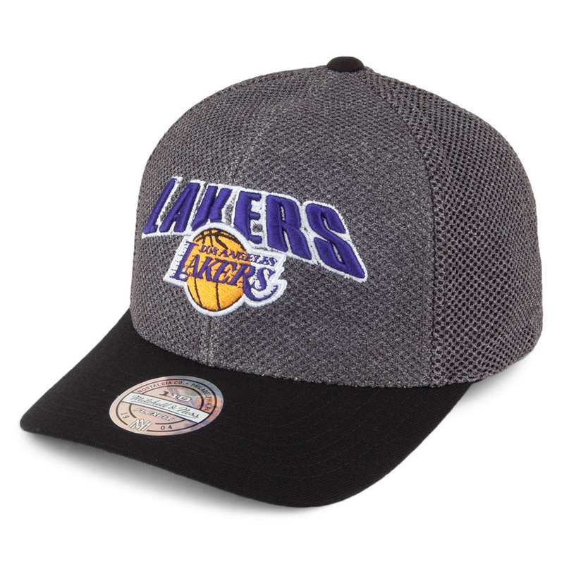 Mitchell & Ness L.A. Lakers Snapback Cap – NBA Flashback 110 – Grey-Black Adjustable