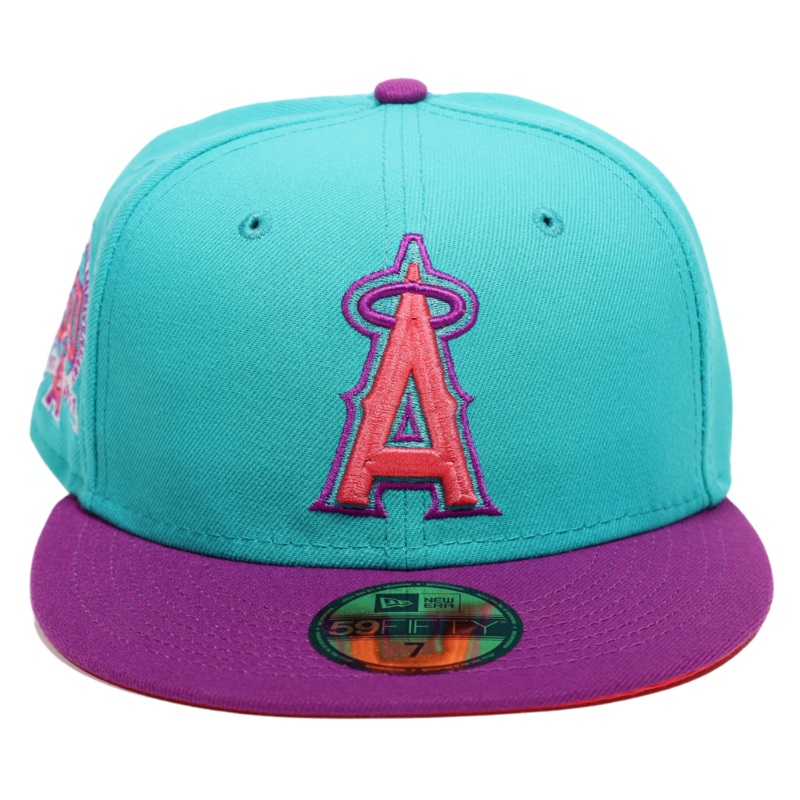 New Era Los Angeles Angels Teal/Purple/Hot Pink 50th Anniversary 59FIFTY Fitted Hat