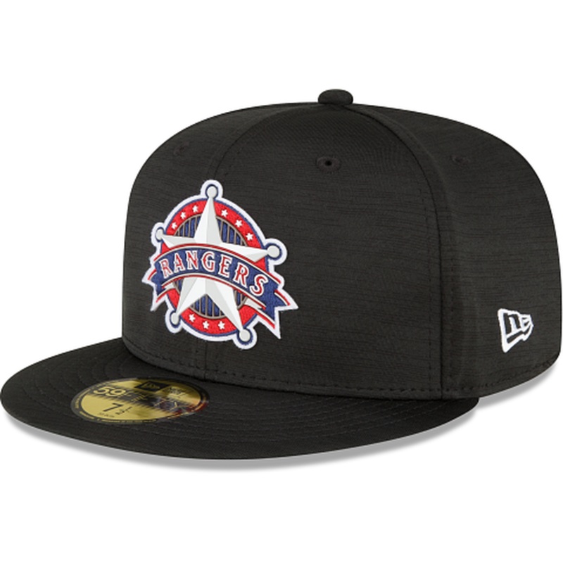 New Era Texas Rangers 2023 Clubhouse Black 59FIFTY Fitted Hat