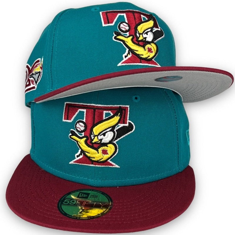 New Era Toronto Blue Jays Aqua/Burgundy 20th Anniversary 59FIFTY Fitted Hat