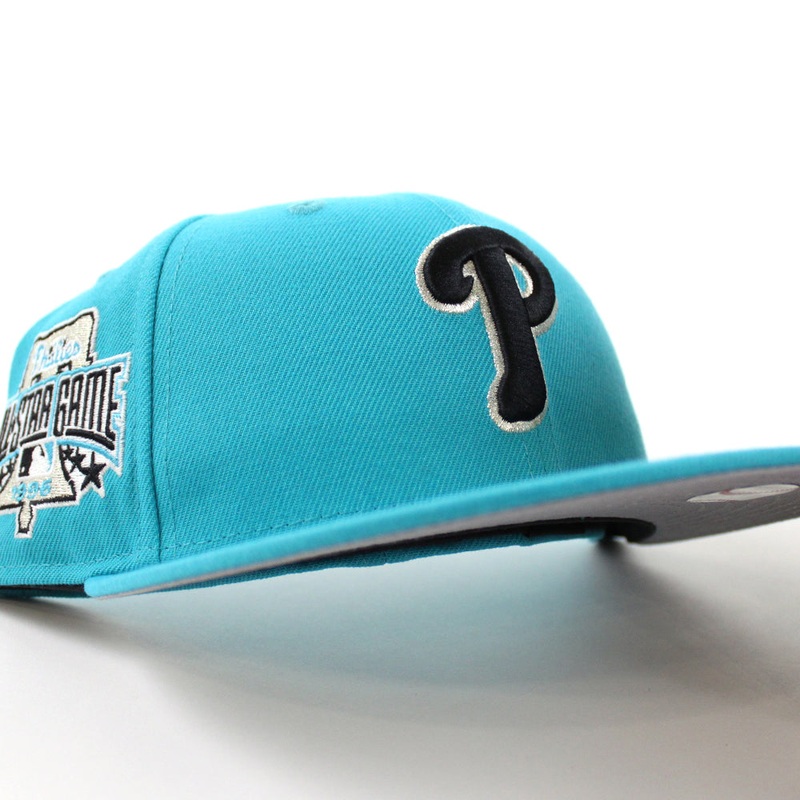 Philadelphia Phillies 1996 All-Star Game 59Fifty New Era Fitted Hat (Teal Gray Under Brim) 7