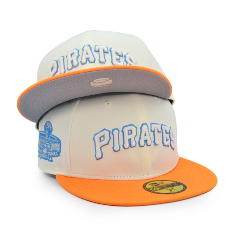 Pittsburgh Pirates 1971 WORLD SERIES Exclusive New Era 59Fifty Fitted Hat – Chrome/Dim Orange 6 7/8