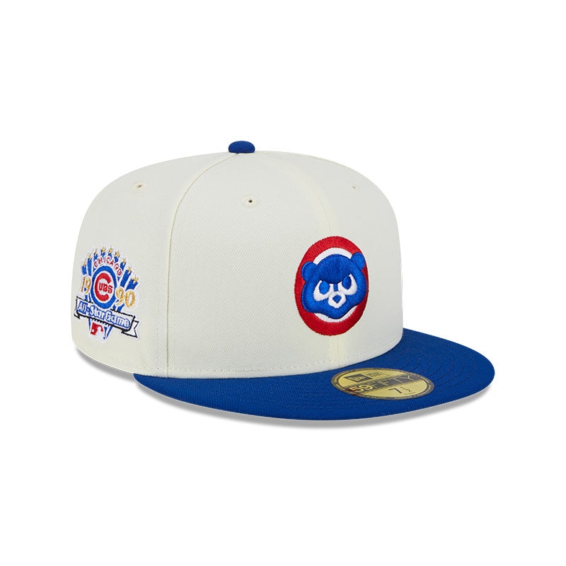 Chicago Cubs 1990 WORLD SERIES Exclusive New Era RETRO 59FIFTY Fitted Hat – Chrome/Royal 6 7/8