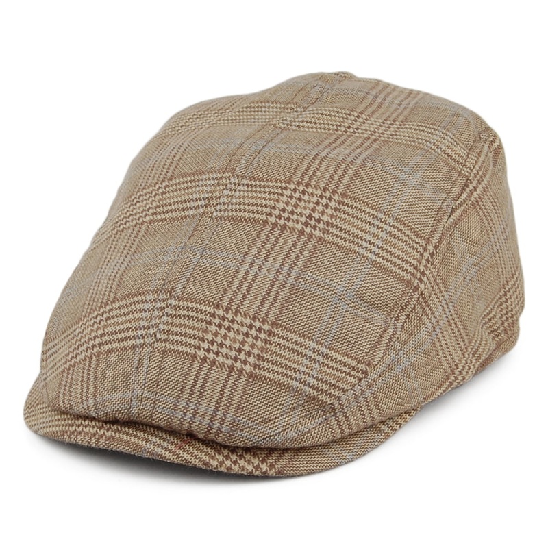Christys Hats Tailored Driver Moons Flat Cap – Brown Multi S
