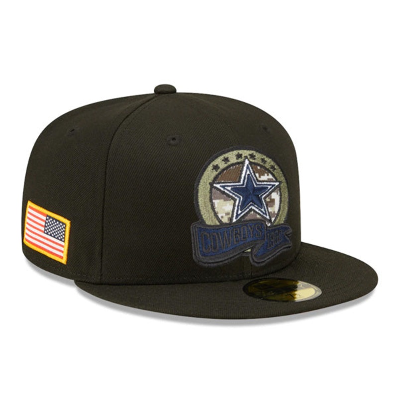 Dallas Cowboys New Era 2022 Salute To Service 59FIFTY Fitted Hat – Black/Navy 7