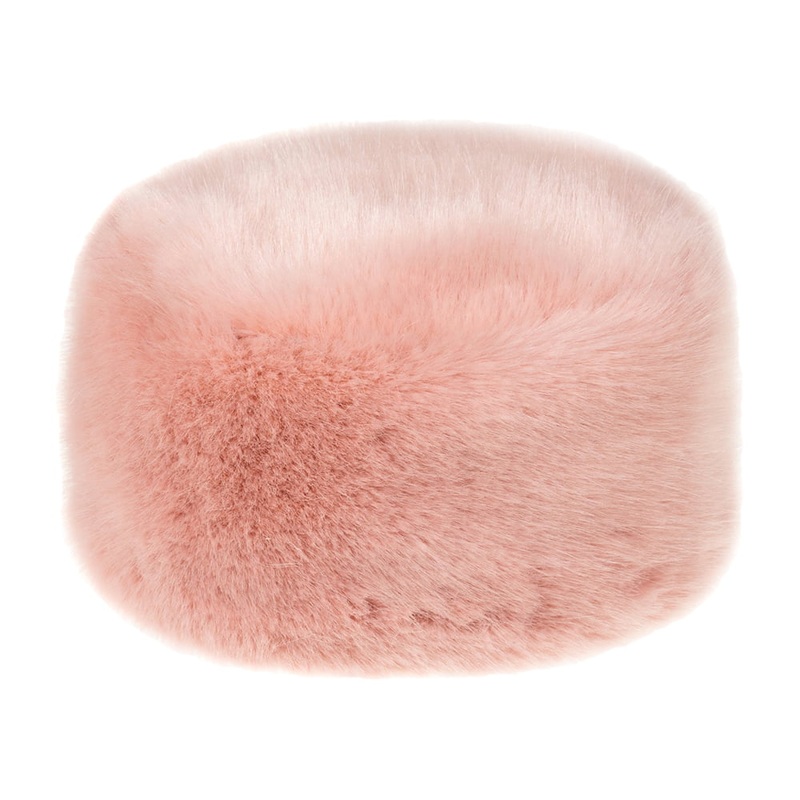 Helen Moore Womens Faux Fur Winter Pillbox Hat – Dusky Pink Small/Medium