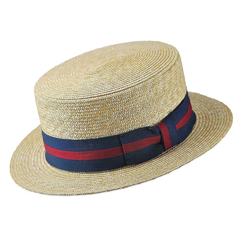 Jaxon & James Straw Boater Hat – Striped Band Wholesale Pack Prepack