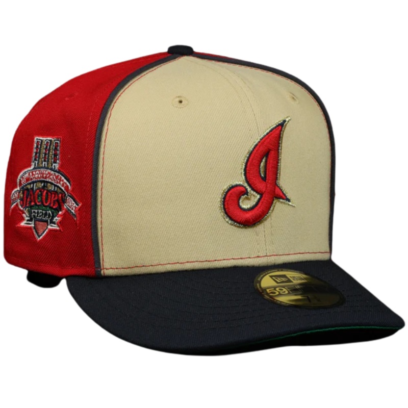 New Era Cleveland Indians Jacobs Field 10th Anniversary Old Gold for All 59FIFTY Fitted Hat