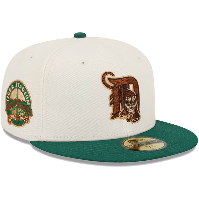 New Era Detroit Tigers Chrome/Green Tiger Stadium 2023 59FIFTY Fitted Hat