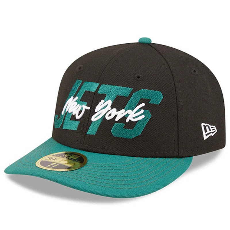New Era New York Jets  Black/Green 2022 NFL Draft Low Profile 59FIFTY Fitted Hat