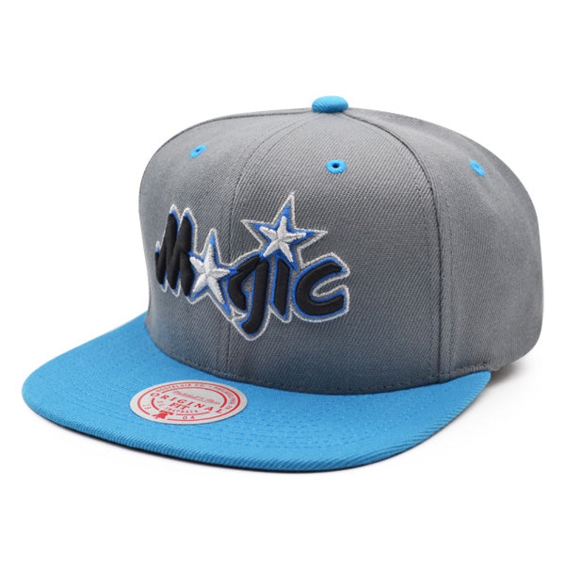 Orlando Magic Mitchell & Ness RELOAD Snapback NBA Hat – Gray/Blue/Black Bottom