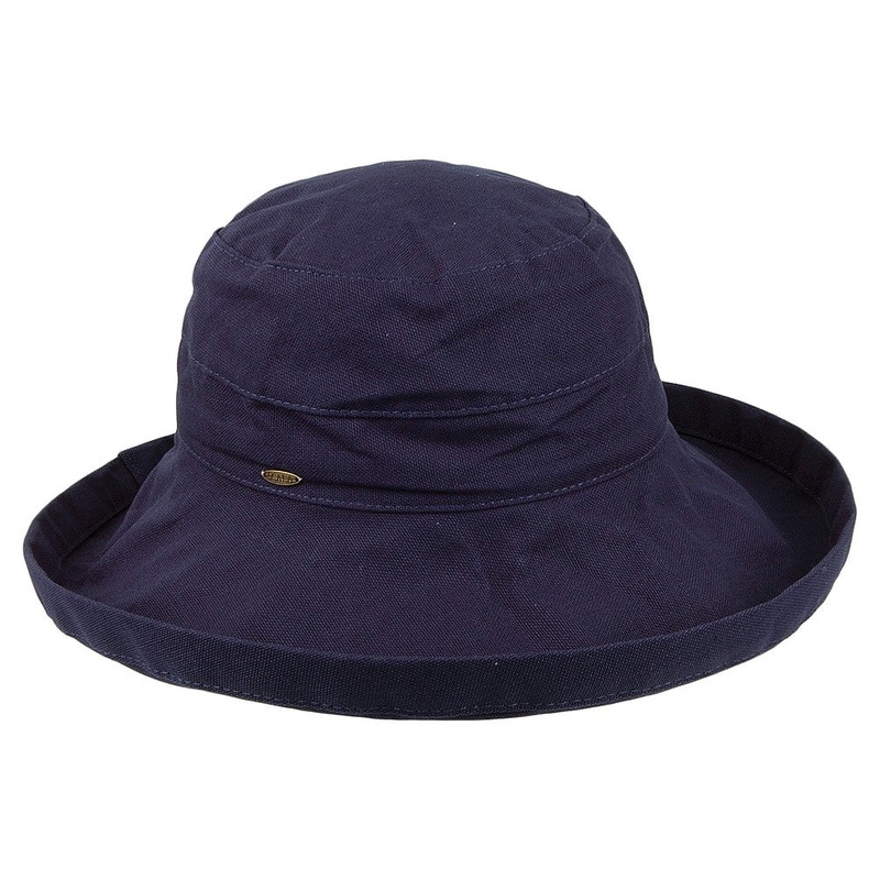 Scala Hats Lanikai Packable Sun Hat – Navy Blue 1-Size