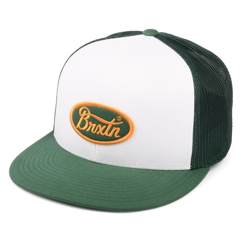 Brixton Hats Parsons HP Trucker Cap – Green-White Adjustable