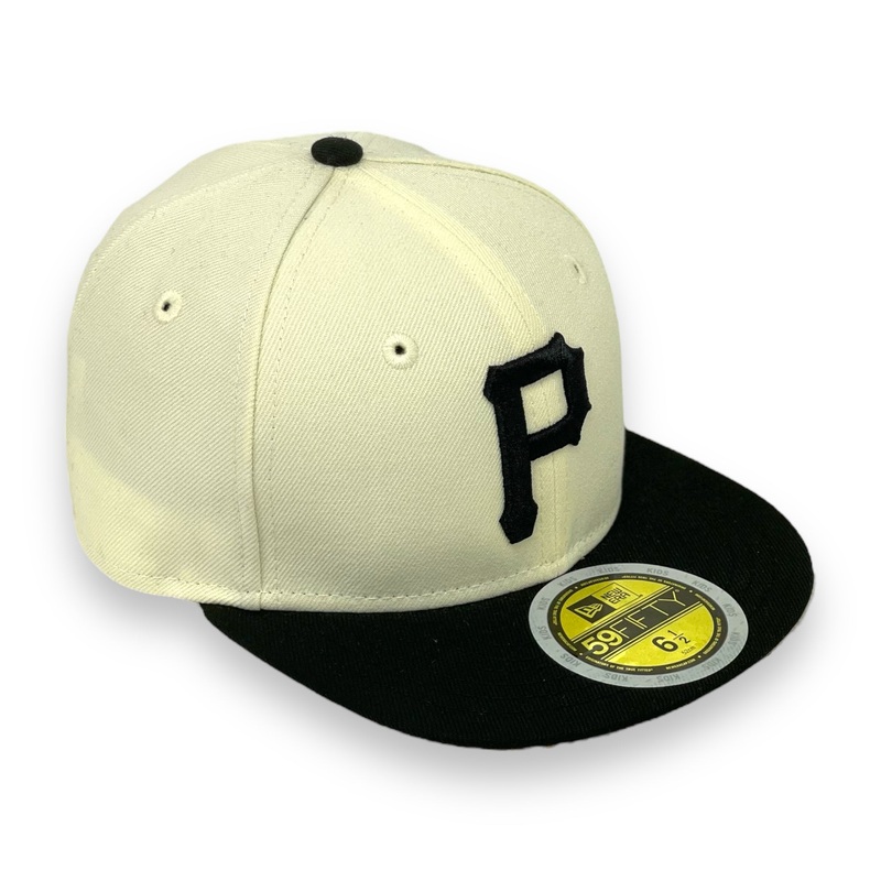 KIDS – PITTSBURGH PIRATES (OFF-WHITE) NEW ERA 59FIFTY FITTED (YELLOW UNDER VISOR) 63/8