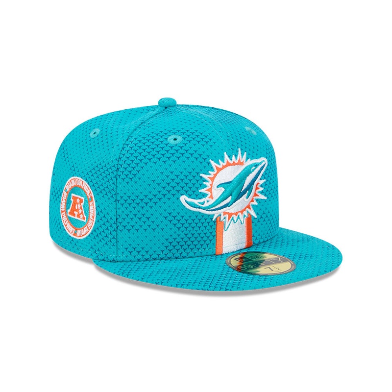 Miami Dolphins New Era 2024 Sideline 59FIFTY Fitted Hat – Aqua 6 7/8