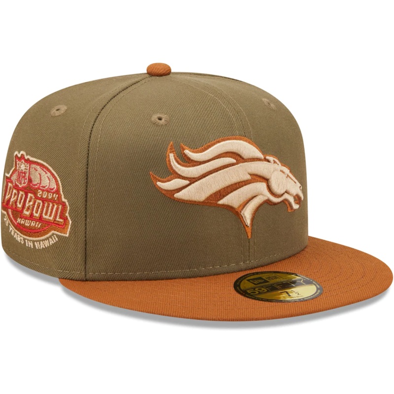 New Era Denver Broncos 2004 Pro Bowl Olive/Brown Toasted Peanut 59FIFTY Fitted Hat
