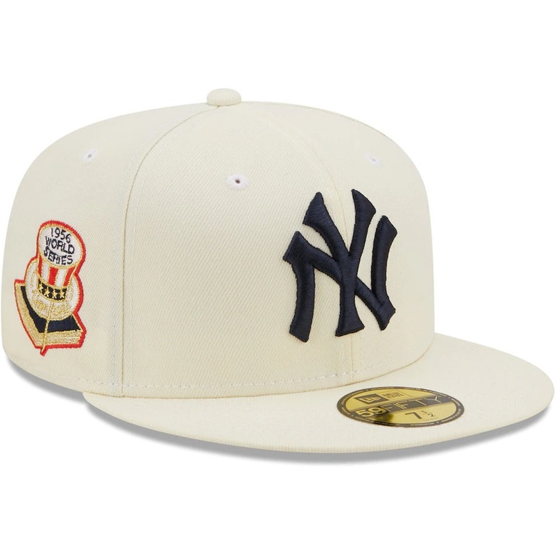 New Era New York Yankees New Era 1956 Cream Chrome Alternate Undervisor 59FIFTY Fitted Hat