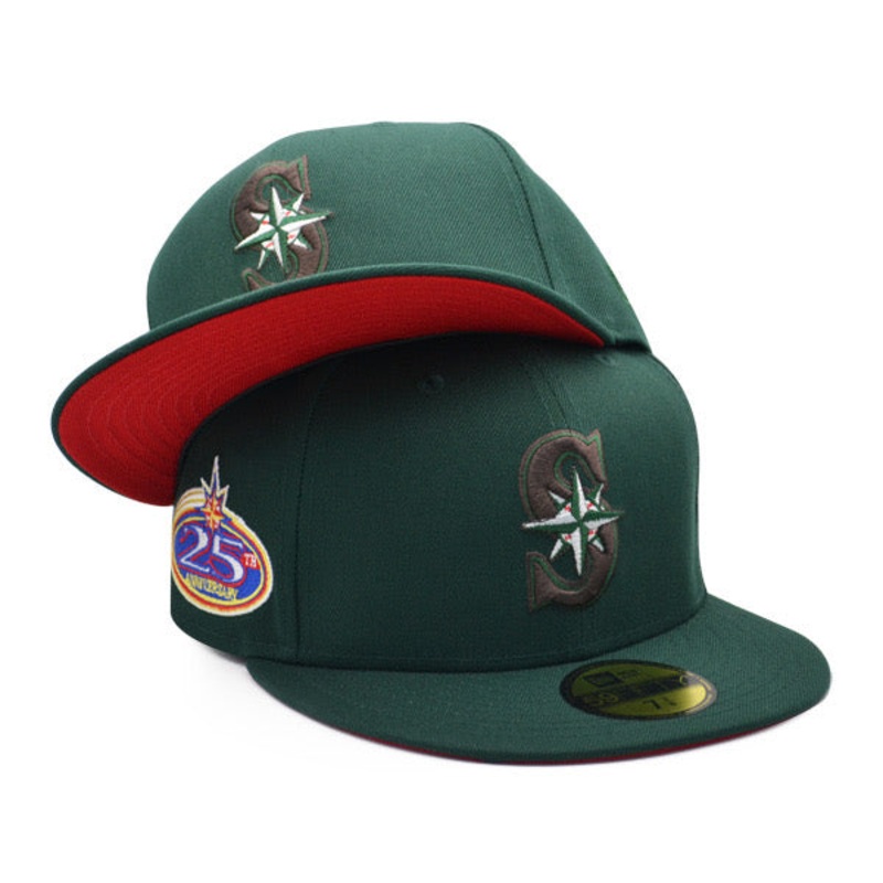 Seattle Mariners 25th Anniversary Exclusive New Era 59Fifty Fitted Hat – Pine/Charcoal 7
