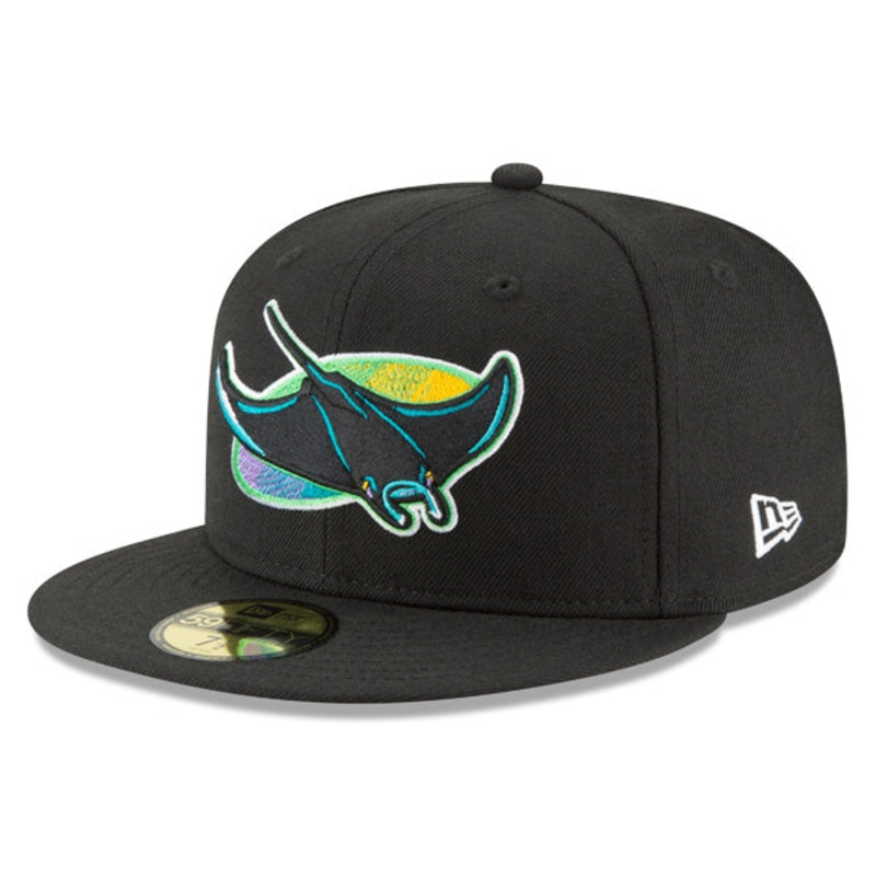 Tampa Bay Devil Rays New Era 1998 Cooperstown Collection 59Fifty Fitted Hat – Black/Purple/Lime 6 7/8