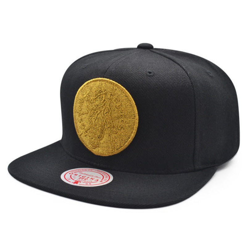 Boston Celtics HWC Mitchell & Ness TRUE LUCK Snapback Hat – Black/Brick Gold