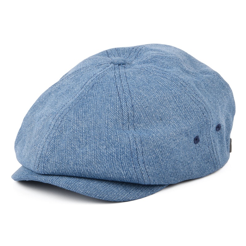 Brixton Hats Brood Lightweight Newsboy Cap – Washed Denim Small-56cm