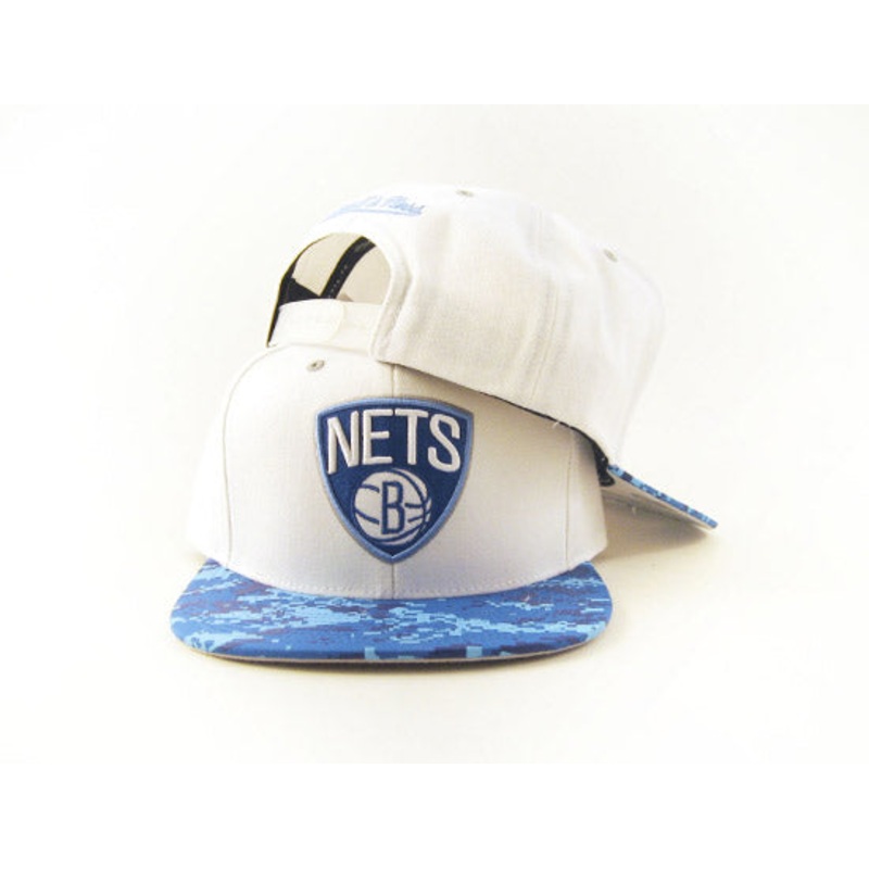 Brooklyn Nets Mitchell & Ness Snapback Hats (AIR JORDAN XI ‘COLUMBIA’) One Size