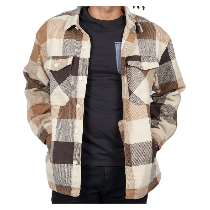CALIBER FLANNEL BUTTON UP – BROWN S
