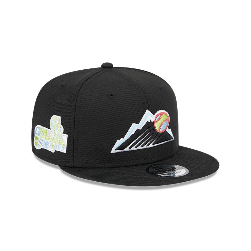 Colorado Rockies 2007 National League Champions New Era SUPER PACK 9Fifty Snapback Hat – Black/Multi-Color