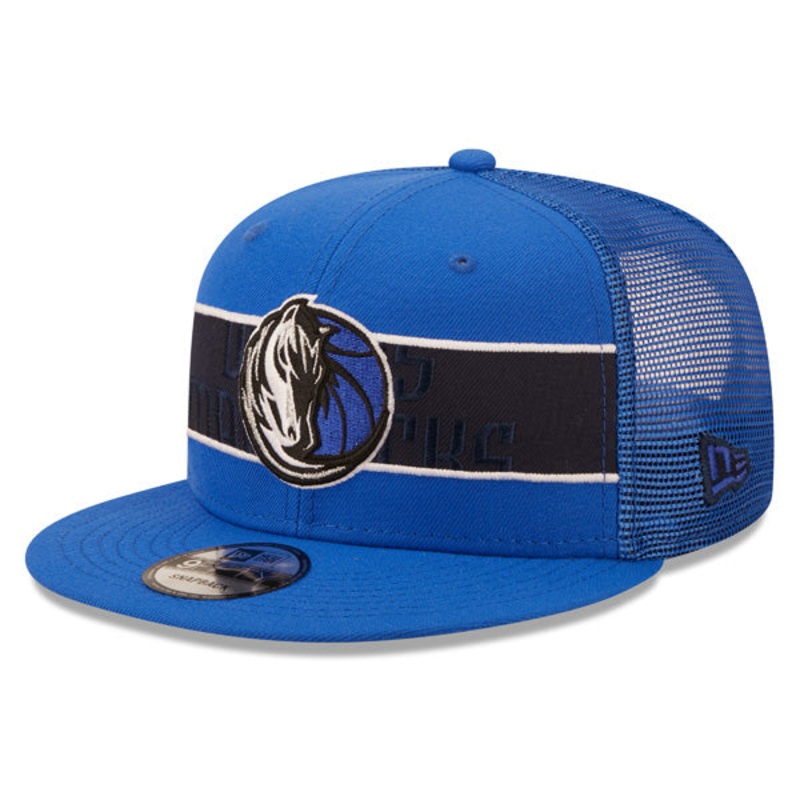 Dallas Mavericks New Era NBA TONAL BAND TRUCKER 9FIFTY Snapback Hat – Royal/Black