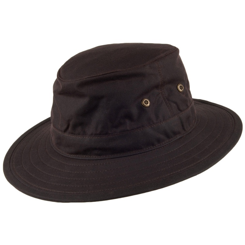 Failsworth Hats Waxed Cotton Traveller Hat – Brown S