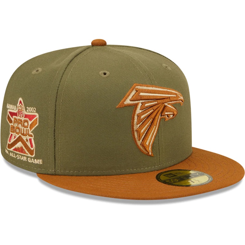 New Era Atlanta Falcons 2002 Pro Bowl Olive/Brown Toasted Peanut 59FIFTY Fitted Hat