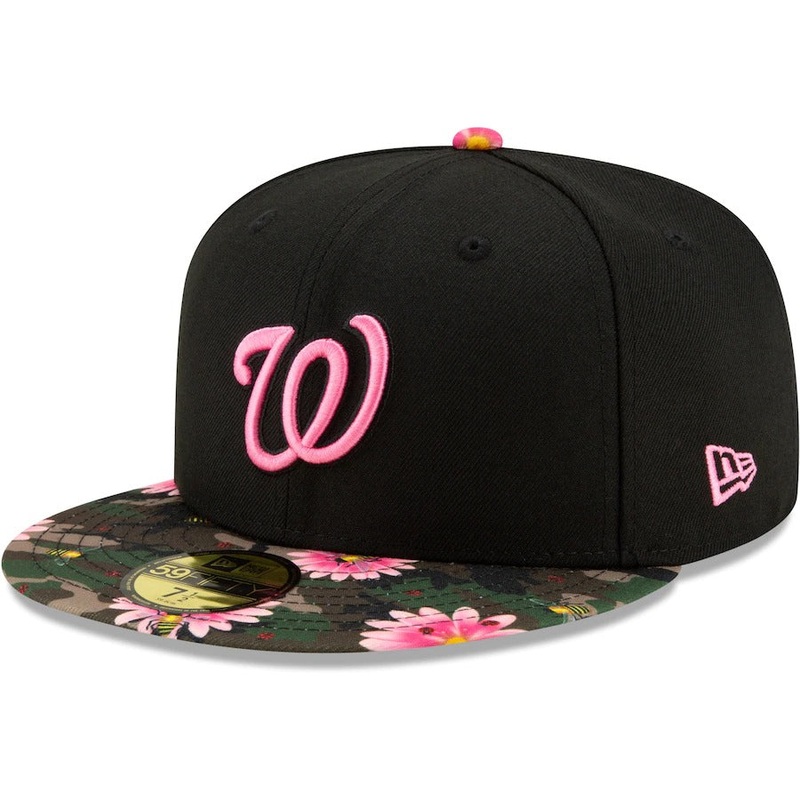 New Era Black Washington Nationals Floral Morning 59FIFTY Fitted Hat
