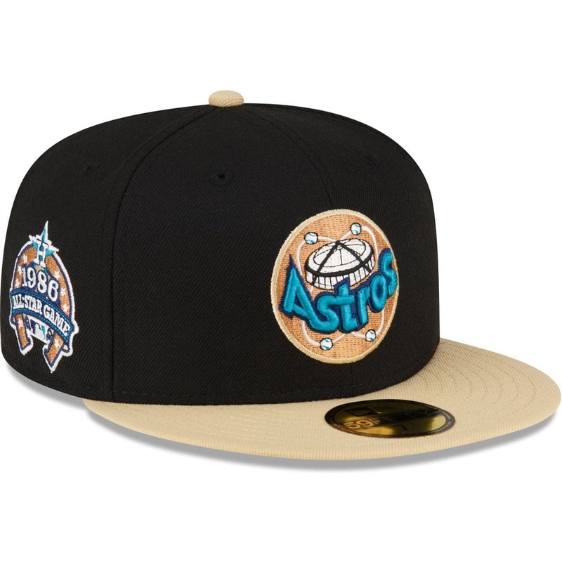 New Era Just Caps Black Crown Houston Astros 2023 59FIFTY Fitted Hat