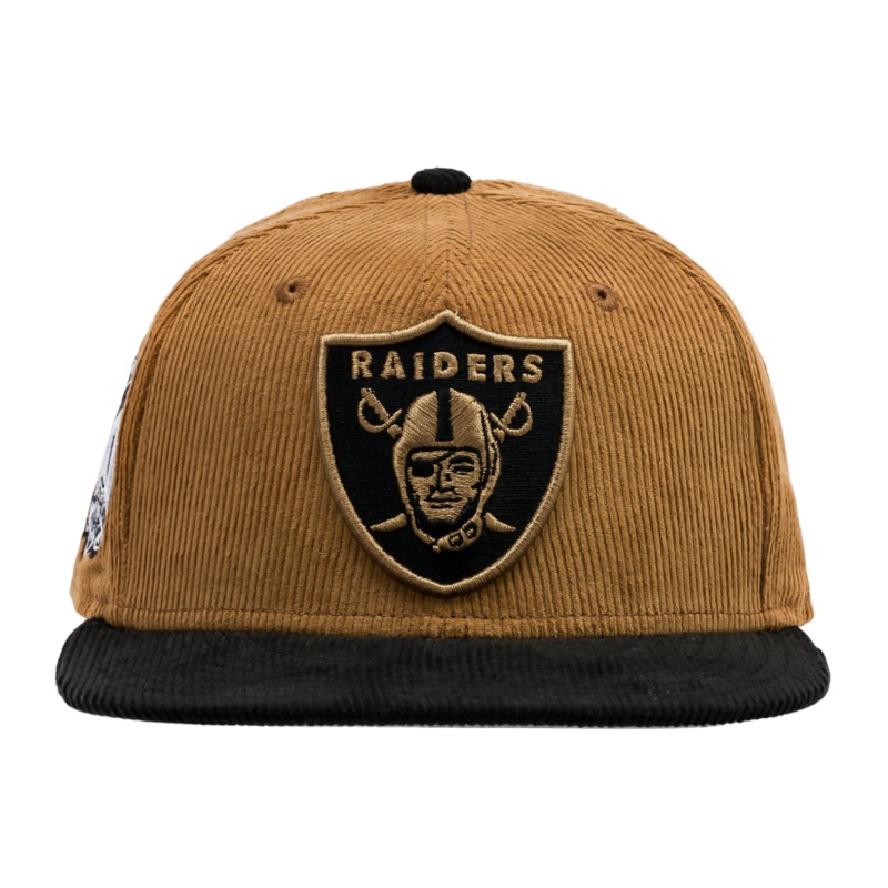 New Era Las Vegas Raiders 60th Anniversary Wheat Corduroy 2023 59FIFTY Fitted Hat