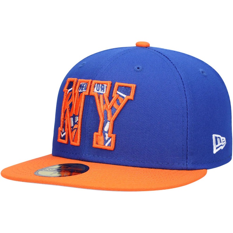 New Era New York Knicks 2021 NBA Draft Royal Blue/Orange 59FIFTY Fitted Hat