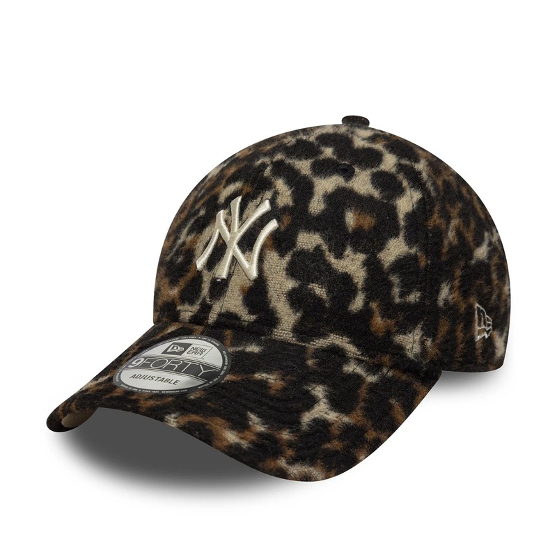 New York Yankees MLB Cosy Leopard All Over Print 9FORTY Adjustable Cap OSFM