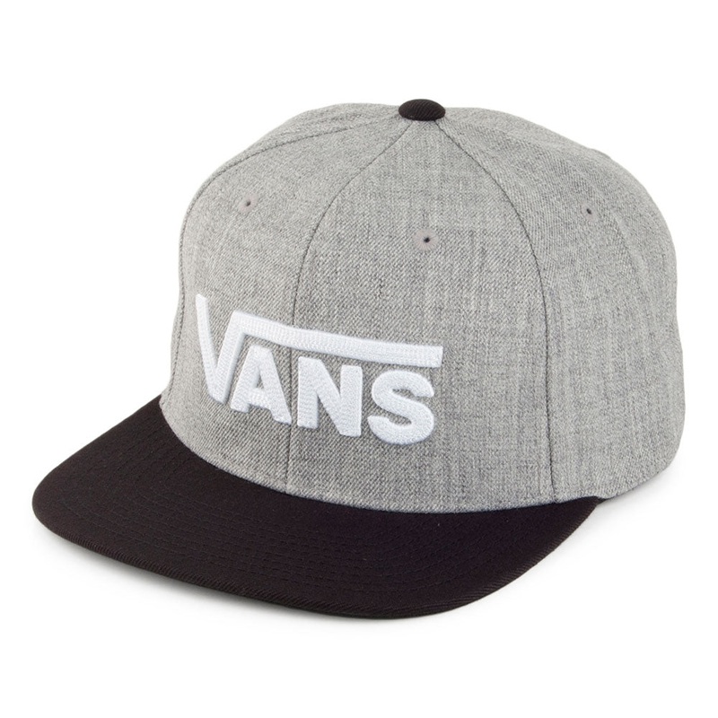 Vans Hats Drop V II Snapback Cap – Grey-Black Adjustable