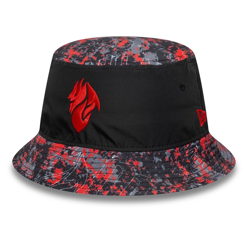 AC Milan Grime All Over Print Black Bucket Hat S