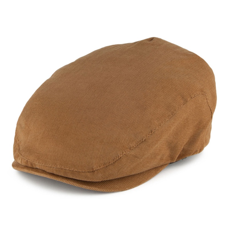 Brixton Hats Hooligan Corduroy Flat Cap – Tan S